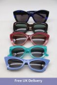 Five Ace & Tate Sunglasses, 1x Vic Bora Bora, 1x Mia Bluebell, 1x Jackie Sorbet, 1x Jackie Blue Moon