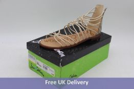 Sam Coleman Emi Flat Sandals, Snake Skin/Cream, UK 7, H0388M3901