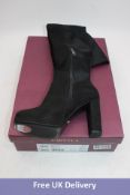 Carvela Woman's Amplify Synthetic OTK High Leg Boots, Black, Size 36. Box damaged