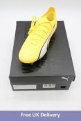 Puma Ultra Match Soft Ground Football Boots, Blaze Yellow, UK 9, Personalised Initials and National