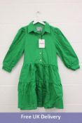 Essentiel Zuniyi Puffy Sleeve Shirtdress AL19, Green, Size M
