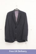 Simon Jersey Dark Navy Qualitas Two Button Jacket, Size 46