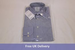 Nine Smyth & Gibson Slim Fit Shirts, Blue Semi, Size 15
