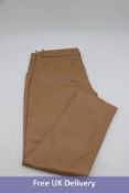 Four Rino & Pelle Taban Faux Leather Women's Trousers, Toasted Nut, EU 38