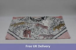 Oui Animal Print Women's Sweater, White/Pink, EU 44