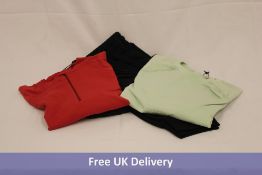 Nu-in Collection to include 2x Slim-fit Tapered Joggers, Black, UK 3XL, 2x Compression Long-sleeve T