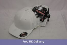 Eighteen Yupoong Flexfit Caps, Size L/XL, White