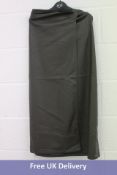 Rino & Pelle Women's Clemmy Knotted Faux Leather Wrap Skirt Black Olive, Size 44.