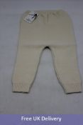 Seven Vild Baby Organic Cotton Knit Trousers, Ecru, Size 18-24M