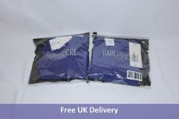 Two Pain De Sucre Bunak 80 Bleu Long Sleeved Tops, Dark Blue to include 1x Size XS, 1x Size S