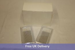 Seven Pre-Made short Stem Narrow Fan Lashes, 0.10 C-13mm, 10 Pack