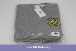 Two Pleasures Pray Heart World Sweater to include 1x UK Size S, 1x UK Size M, Dk Grey