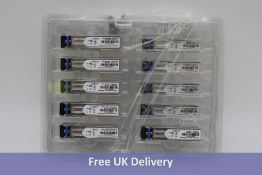 Sixteen SFP-X Copper And Optical Fiber Ethernet Connectors