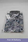 Eton Slim Fit Bold Paisley Print Shirt, Navy, Size 39 / 15.5