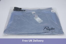 Four Printer Prime Polosweaters, Navy/Cobalt, L