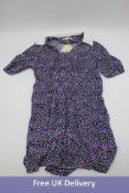Felicity Midi Dress in Midnight Purple Swirl, UK Size M