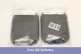 Two 4X6 Single Dimensional GEL Lateral Pads, Black