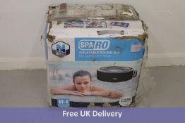 Sparo Inflatable Two Person Round Spar, 125x70x165, Massage, Heating, Filtration. Box damaged, Not t