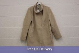 LOFT Women's ANN TAYLOR NWT Herringbone Funnel Neck Moto Zip Coat Jacket, Size L