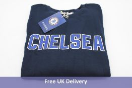Four Chelsea Wordmark Boucie Sweater, Navy, Size XL