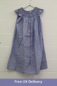 LSJ Studio Hand Made French Madagascan Market Dress, Blue, One Size