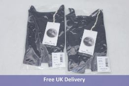 Two Moonchild Yoga Wear Solstice Midi Women's Top, Black/Silver , UK S