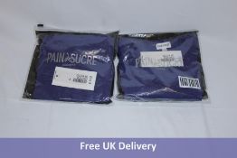 Two Pain De Sucre Gilda 80 Bleu Long Sleeved Tops, Dark Blue to include 1x Size XS, 1x Size S
