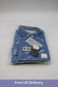 Three Kronstadt Men's Johan Denim Shirt Light Blue, Size L.