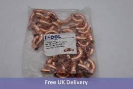 One-hundred Cool 90 Degree Elbows, Copper, LR CxF 15mm
