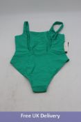 Carvico/Manola 0027-GREM 1 Piece Classic Green Swimsuit, Size M