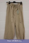 Bianca Parigi Linen Trousers, Light Beige, UK 12