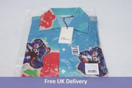 Drôle De Monsieur Flower Riviera Shirt, Sky Blue, UK M