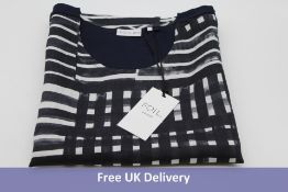 Two Foil Heavy Hitter Linen Duster, Cross Lines Navy, Size 12