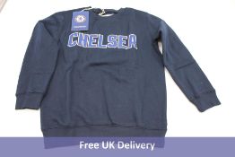 Five Chelsea Wordmark Boucle Sweater, Navy, Boys, Age 8-9