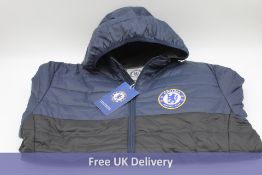 Six Chelsea Padded Jacket, Navy/Black, Mens, Size 2XL
