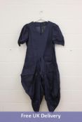 Buxon Cuvry Love On The Run Sleeve Denim Jumpsuit, Blue, UK XXL