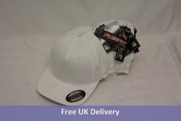 Eighteen Yupoong Flexfit Caps, Size L/XL, White