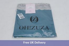 Oh!Zuza Classic Lace Chemise Night Dress , Teal, UK S