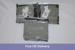 Three Pain De Sucre Bunak 80 Brume Long Sleeve Tops, Grey to include 1x Size XS, 1x Size S, 1x Size