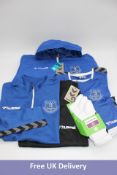 Everton Women's Football Kit, Medium to include 1x All Weather Jacket, 1x Zip Sweatshirt, 1x Trainin
