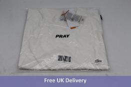 Two Pleasures Pray T-Shirts to include 1x Size S, 1x Size M