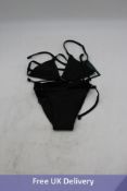Carvico/Manola Bikini, Bikini Bottom, Thin Black, Size L 0026-BLAL, Bikini Top, Classic Black, Size
