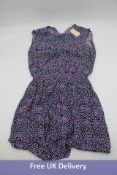 Felicity Midi Women's Dress in Midnight Purple Swirl, UK Size M