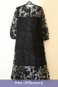Ted Baker Tired Midi Dress With Tape Detailing, Black, Size 4