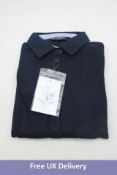 Six Captain Consaire Kitty Women's Long Sleeved Polo Shirt, Navy Blue, 1x Size 10, 2x Size 12, 2x Si