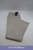 Two Gardeur Men's Iconic Khakis Slim Fit Chino Trousers, Cream, 1x 34W 34L and 1x 34W 36L