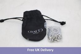 Two Craftd London Toggle Chains, Silver, 55cm
