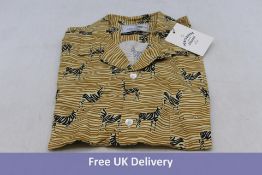 Portuguese Flannel Men's Zebra Shirt, Brown Beige, Large