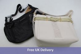 Five Pavers Handbags to include 3x WAHT32001, Black, 2x BELHETIA35005, Cream