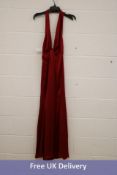 Bloomingdale's Women's Aqua Embellished Puff Sleeve Dress, Ruby Red, EU 38